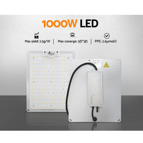 Green Fingers Max 1000W Grow Light LED Full Spectrum Indoor Plant All Stage Growth - SportZone.co.nz