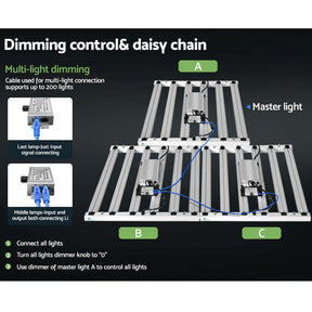 Green Fingers Max 4800W Grow Light LED Full Spectrum Indoor Plant All Stage Growth - SportZone.co.nz