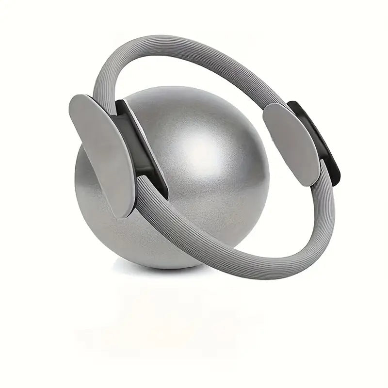 Grey Professional Pilates Ring & Yoga Ball Set - Multipurpose Home Fitness Equipment for Whole - Body Core Training & Pelvic Floor Strengthening - SportZone.co.nz