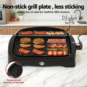 Grillz 1950W Electric BBQ Grill Non - stick Plate for Indoor Outdoor - SportZone.co.nz