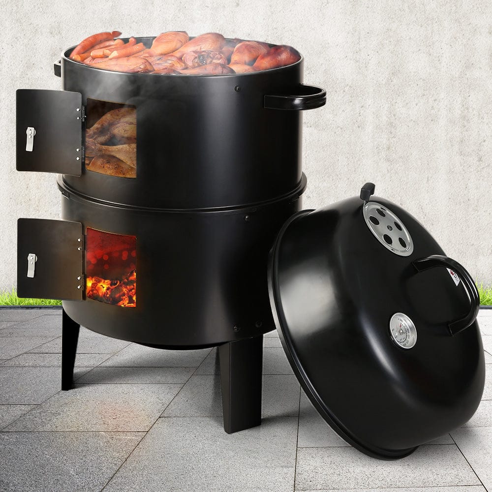 Grillz BBQ Grill 3 - In - 1 Charcoal Smoker - SportZone.co.nz