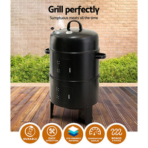 Grillz BBQ Grill 3 - In - 1 Charcoal Smoker - SportZone.co.nz