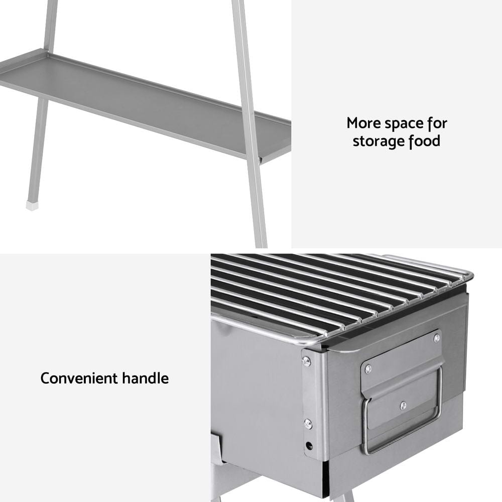 Grillz BBQ Grill Charcoal Smoker Barbecue Portable - SportZone.co.nz