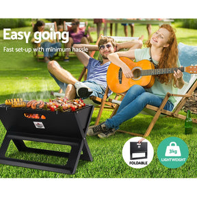 Grillz BBQ Grill Charcoal Smoker Foldable - SportZone.co.nz