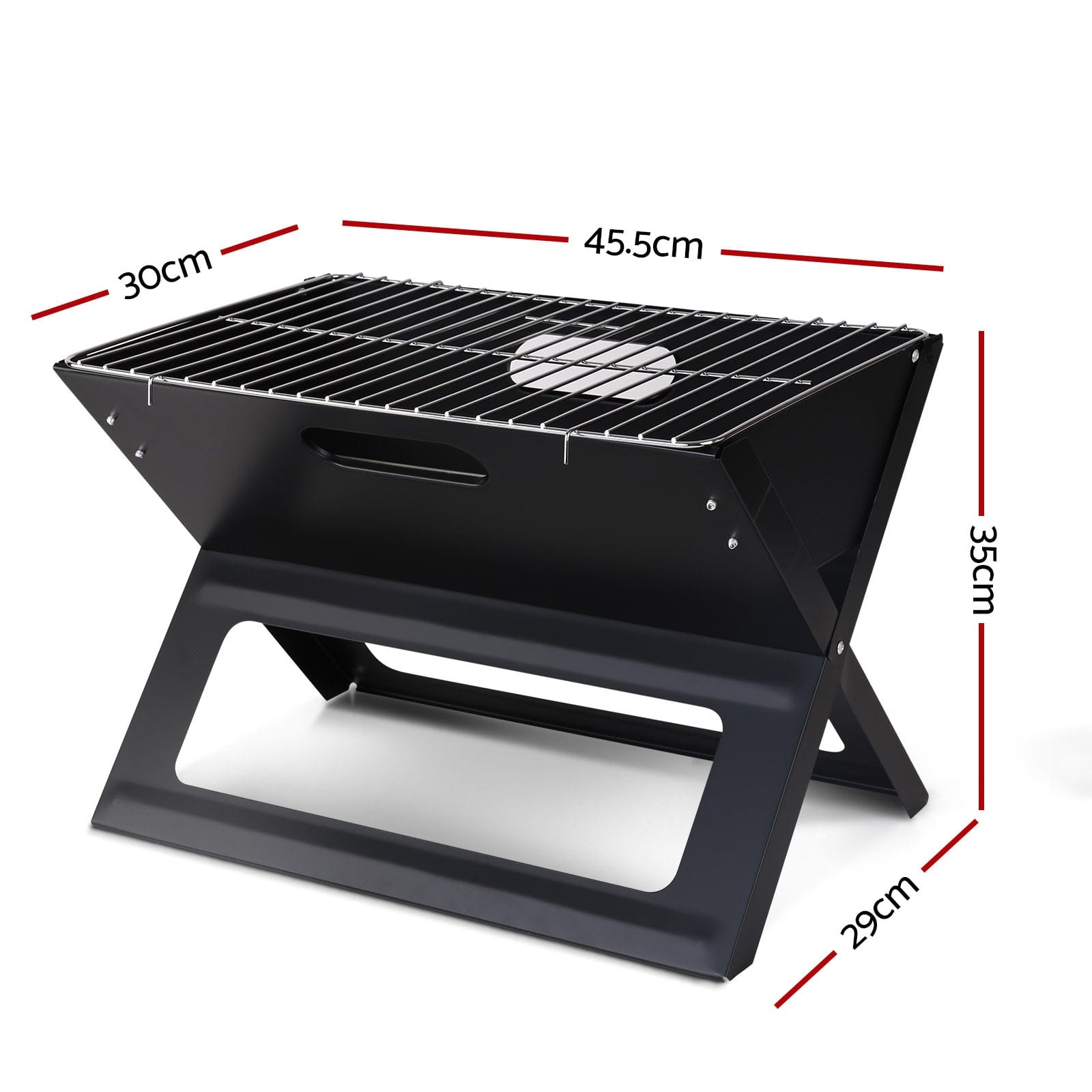 Grillz BBQ Grill Charcoal Smoker Foldable - SportZone.co.nz
