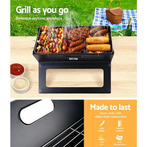 Grillz BBQ Grill Charcoal Smoker Foldable - SportZone.co.nz