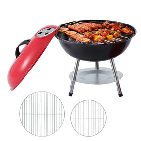Grillz Charcoal BBQ Grill Portable with Lid for Camping Outdoor - SportZone.co.nz