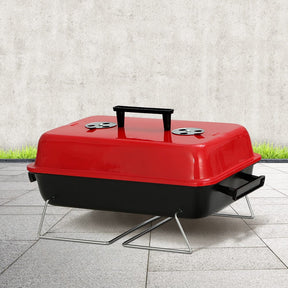 Grillz Charcoal BBQ Portable Grill Camping Barbecue Outdoor Cooking Smoker - SportZone.co.nz