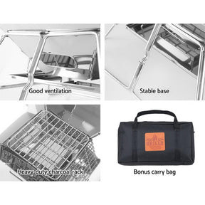 Grillz Fire Pit BBQ Grill with Carry Bag Portable - SportZone.co.nz