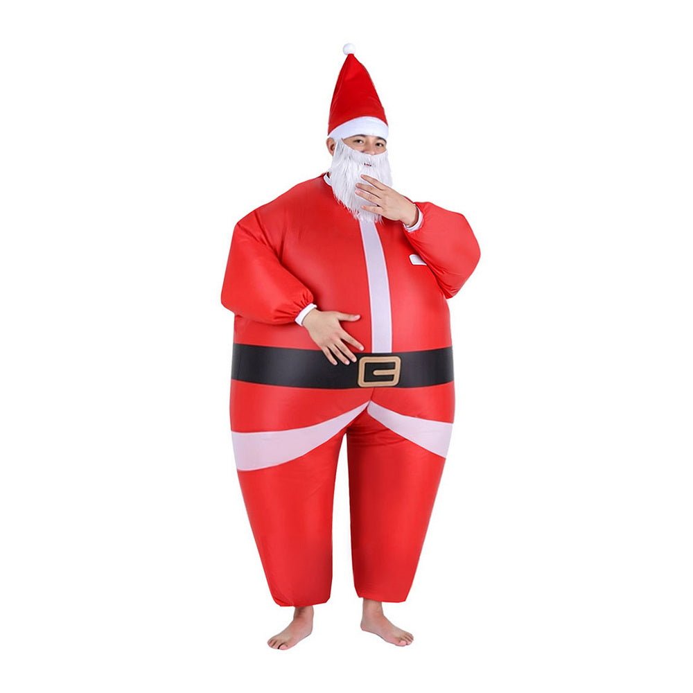 Inflatable Christmas Santa Claus Costume Adult Suit Blow Up Party Fancy Dress Xmas Cosplay - SportZone.co.nz