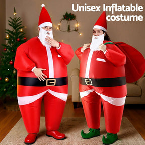 Inflatable Christmas Santa Claus Costume Adult Suit Blow Up Party Fancy Dress Xmas Cosplay - SportZone.co.nz