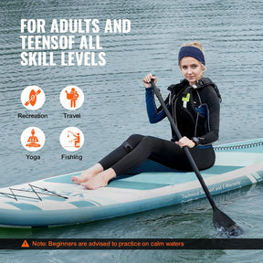 Inflatable Stand Up Paddle Board, 152 mm Wide SUP Paddleboard, with Board Accessories, Pump, Paddle, Fin, Phone Bag, Backpack, Ankle Leash, Repair Kit, Non-slip Deck for Youth & Adults - SportZone.co.nz