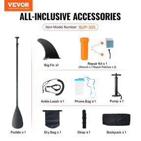 Inflatable Stand Up Paddle Board, 152 mm Wide SUP Paddleboard, with Board Accessories, Pump, Paddle, Fin, Phone Bag, Backpack, Ankle Leash, Repair Kit, Non-slip Deck for Youth & Adults - SportZone.co.nz