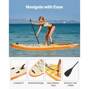 Inflatable Stand Up Paddle Board SUP 3.53m x 89cm x 15cm with Paddle, Pump, Fin, Backpack & Leash - SportZone.co.nz