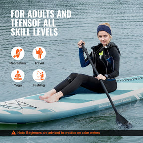 Inflatable Stand Up Paddle Board SUP 6" Thick with Paddle Pump Backpack & Accessories - SportZone.co.nz