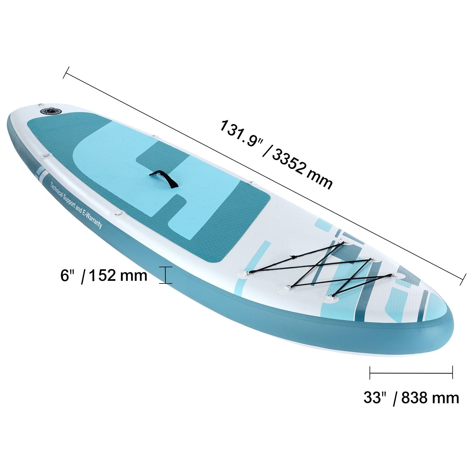 Inflatable Stand Up Paddle Board SUP 6" Thick with Paddle Pump Backpack & Accessories - SportZone.co.nz