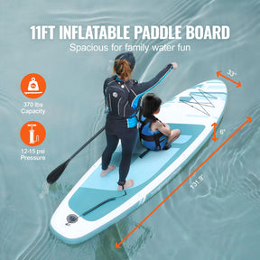 Inflatable Stand Up Paddle Board SUP 6" Thick with Paddle Pump Backpack & Accessories - SportZone.co.nz