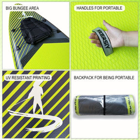 Inflatable vertical paddle set for water sports and surfing-including air pump, paddle, rope, backpack, fin box and maintenance tools. - SportZone.co.nz