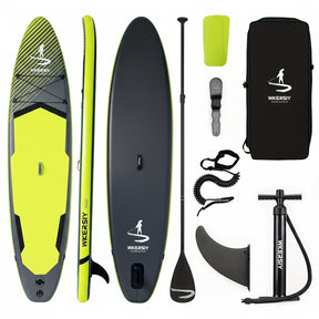 Inflatable vertical paddle set for water sports and surfing-including air pump, paddle, rope, backpack, fin box and maintenance tools. - SportZone.co.nz