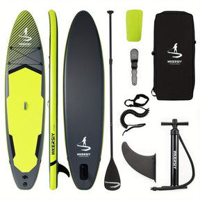 Inflatable vertical paddle set for water sports and surfing-including air pump, paddle, rope, backpack, fin box and maintenance tools. - SportZone.co.nz