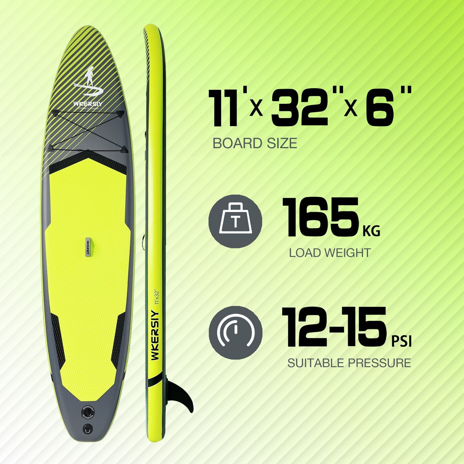 Inflatable vertical paddle set for water sports and surfing-including air pump, paddle, rope, backpack, fin box and maintenance tools. - SportZone.co.nz