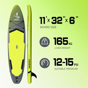 Inflatable vertical paddle set for water sports and surfing-including air pump, paddle, rope, backpack, fin box and maintenance tools. - SportZone.co.nz