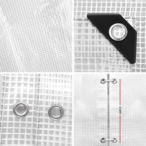 Instahut Tarp Tarpaulin 5x10m Canvas Heavy Duty Camping Cover Clear - SportZone.co.nz