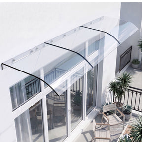 Instahut Window Door Awning 0.4m x 3m Transparent - SportZone.co.nz
