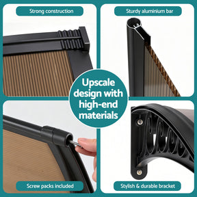 Instahut Window Door Awning 0.8mx3m Brown - SportZone.co.nz