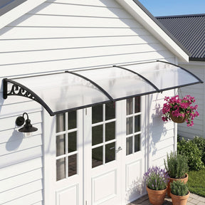 Instahut Window Door Awning 0.8mx3m Transparent - SportZone.co.nz