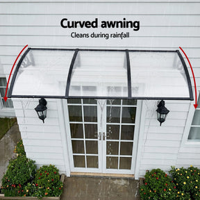 Instahut Window Door Awning 0.8mx3m Transparent - SportZone.co.nz