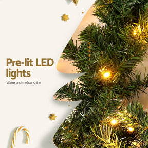 Jingle Jollys 10M Christmas Garland LED Lights Party Xmas Decorations 700 TIPS - SportZone.co.nz