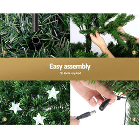 Jingle Jollys 1.2m Christmas Tree Optic Fibre LED Xmas tree Multi Colour - SportZone.co.nz