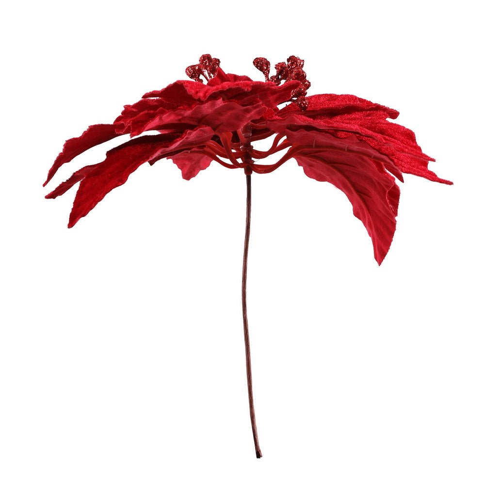 Jingle Jollys 14Pcs Christmas Tree Flowers Set Xmas Garland Wreath Ornaments Red - SportZone.co.nz