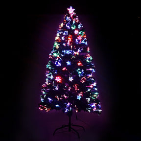 Jingle Jollys 1.5m Christmas Tree Optic Fibre LED Xmas tree Multi Colour - SportZone.co.nz