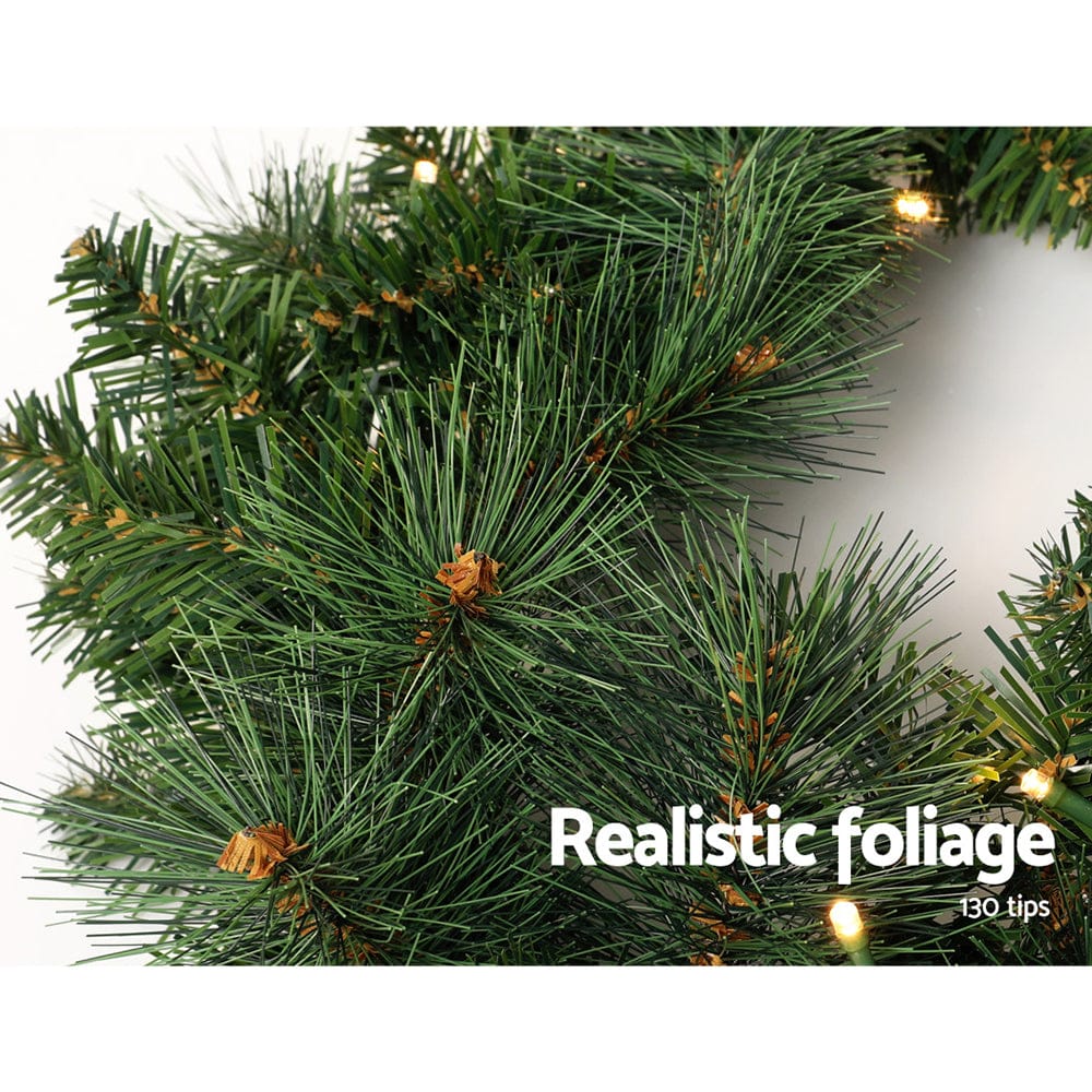 Jingle Jollys 1.8m Christmas Garland with LED lights Party Xmas Decorations - SportZone.co.nz
