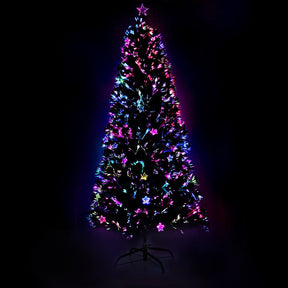 Jingle Jollys 1.8m Christmas Tree Optic Fibre LED Xmas tree Multi Colour - SportZone.co.nz