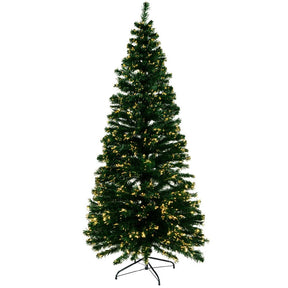 Jingle Jollys 1.8m Christmas Tree Optic Fibre LED Xmas tree Warm White - SportZone.co.nz