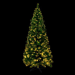 Jingle Jollys 1.8m Christmas Tree Optic Fibre LED Xmas tree Warm White - SportZone.co.nz