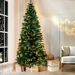 Jingle Jollys 1.8m Christmas Tree Optic Fibre LED Xmas tree Warm White - SportZone.co.nz