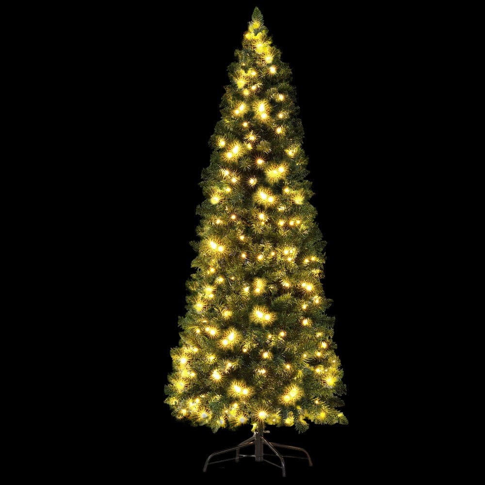 Jingle Jollys 1.8M Pre-lit Christmas Tree 8 Mode Multi Colour 200 LED Light Xmas - SportZone.co.nz