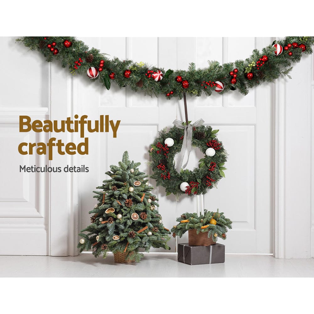 Jingle Jollys 2.7m Christmas Garland with Decorations Xmas Wedding Party - SportZone.co.nz
