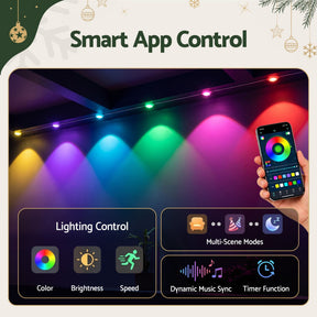 Jingle Jollys 30M Christmas Permanent Outdoor Lights Smart Eaves String App Control Decoration 72LED - SportZone.co.nz