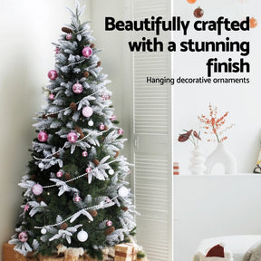 Jingle Jollys 33pcs Christmas Tree Decorations Set Baubles Ornaments Party Pink - SportZone.co.nz