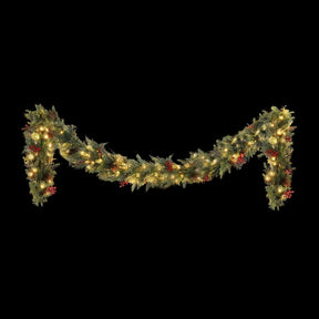 Jingle Jollys 3M Christmas Garland Pre-lit LED with Pine Cones Xmas Decor Green - SportZone.co.nz