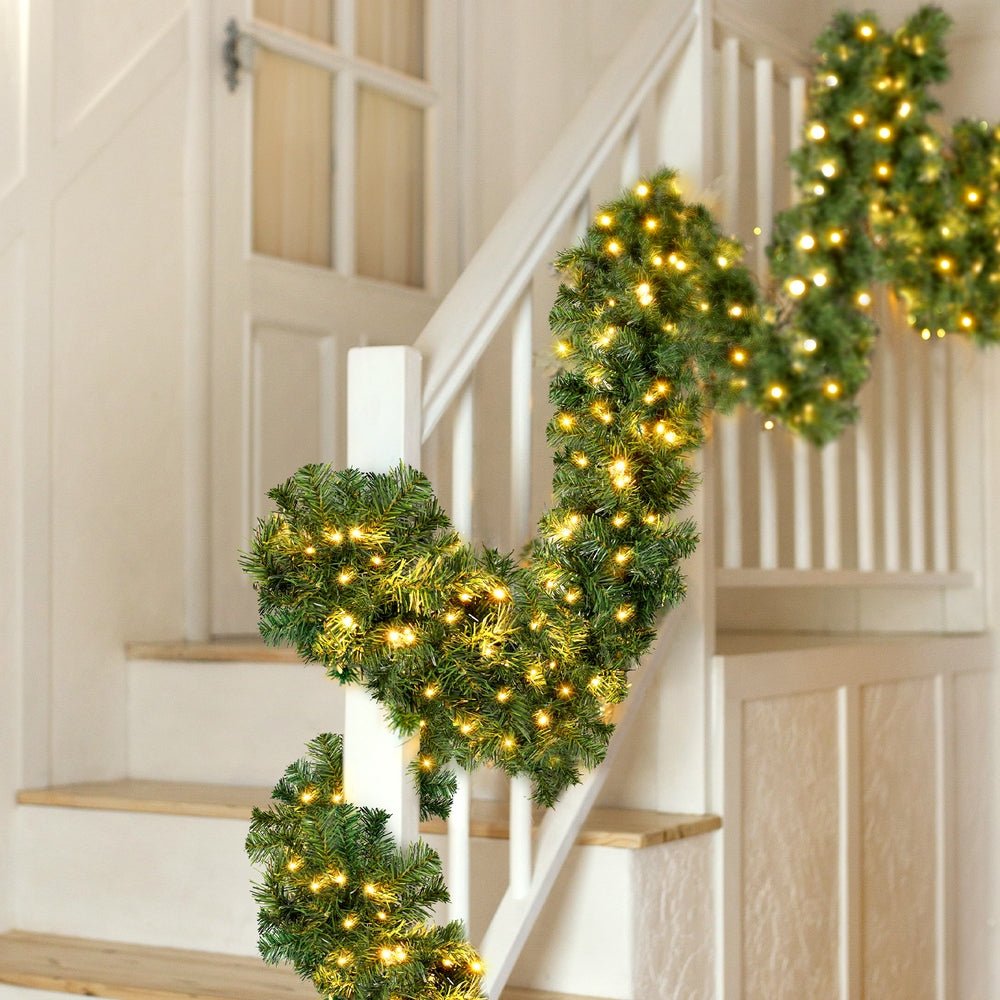 Jingle Jollys 5M Christmas Garland LED Lights Party Xmas Decorations 380 TIPS - SportZone.co.nz