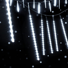 Jingle Jollys 7M Christmas Lights Shower Light 288 LED Icicle Falling Metor - SportZone.co.nz