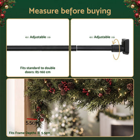 Jingle Jollys Christmas Garland Hook Wreath Hanger Fits 85-160CM Door No Drill - SportZone.co.nz