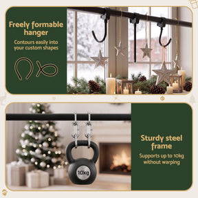 Jingle Jollys Christmas Garland Hook Wreath Hanger Fits 85-160CM Door No Drill - SportZone.co.nz