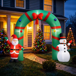 Jingle Jollys Christmas Inflatable Archwary 2.8M Illuminated Decorations - SportZone.co.nz